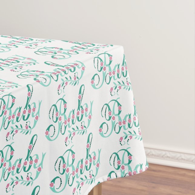 Elegantes Baby Shower Celebration Rectangle Tischdecke (Beispiel)