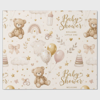 Elegantes Baby-Shower-Geschenkpapier für Babyschni Geschenkpapier