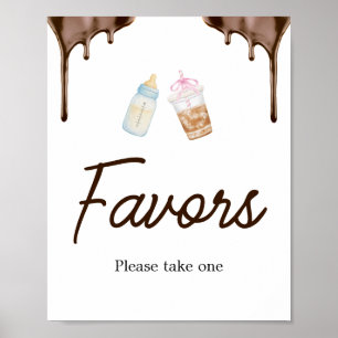 Elegantes Baby-Shower-Papierposter Poster