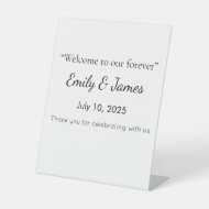 Elegantes Baby-Shower-Podest-Schild Floral & Gol Sockelschild