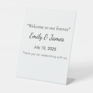 Elegantes Baby-Shower-Podest-Schild Floral & Gol Sockelschild