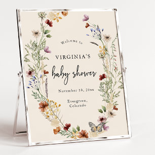 Elegantes Baby-Shower-Willkommensposter Poster