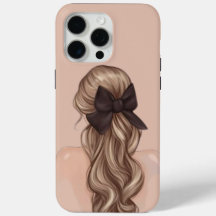 Elegantes Back View Girl mit Bow Phone Case