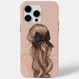 Elegantes Back View Girl mit Bow Phone Case