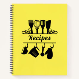 Elegantes Backen Kochlemon Gelbe Rezepte Notizbuch