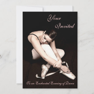 Elegantes Ballerina Ballett Tanz Einladung