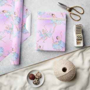 Elegantes Ballerinas Geschenkpapier