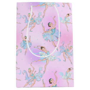 Elegantes Ballerinen-Geschenkpapier Mittlere Geschenktüte