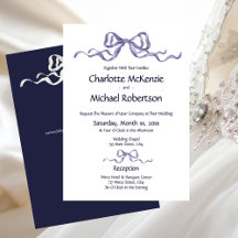 Elegantes Band in Marineblau und Weiß Romantische 