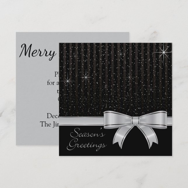 Elegantes Band und Sterne Einladung (Vorne/Hinten)