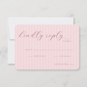 Élégantes Bandes Roses RSVP