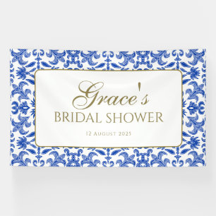 Elegantes Banner im italienischen Blau und Weiß