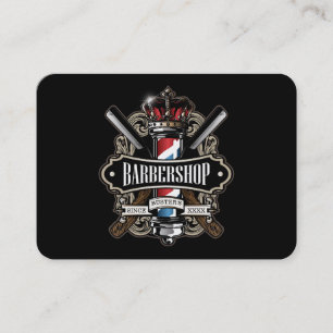 Elegantes Barbershop-Logo personalisieren Visitenkarte