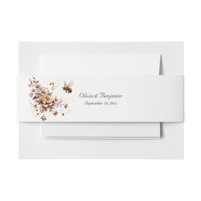 Elegantes Bären & Blues Hochzeitsband Einladungsbanderole (Vorderseite Beispiel)