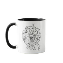 Elegantes Barock-Akanthus-Ornament