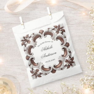 Elegantes barockes Hochzeitsrahmen-Brautparty Geschenktütchen