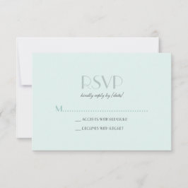 Elegantes Basic Seam Foam Green UAWG RSVP Karte