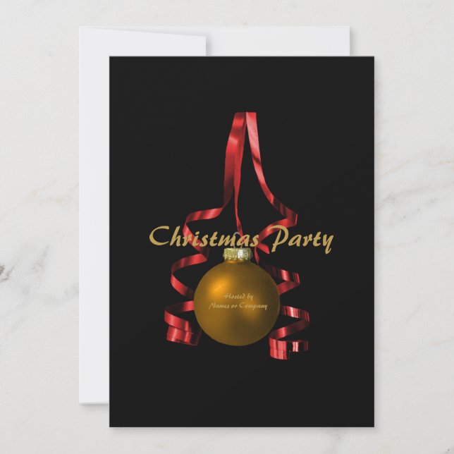 Elegantes Baumband der WeihnachtsPartyverzierung Einladung (Vorderseite)
