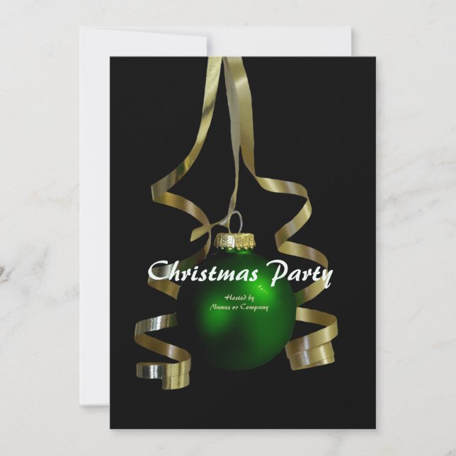 Elegantes Baumband der WeihnachtsPartyverzierung Einladung (Vorderseite)