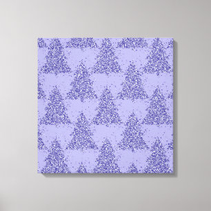 Elegantes Baummuster Charming Lavendel Weihnacht Leinwanddruck