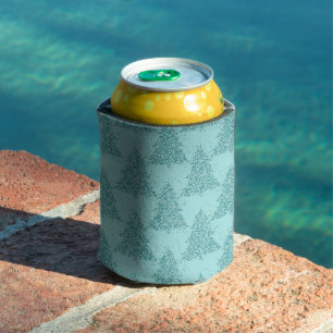 Elegantes Baummuster   Luxe Aqua Mint Weihnachten Dosenkühler