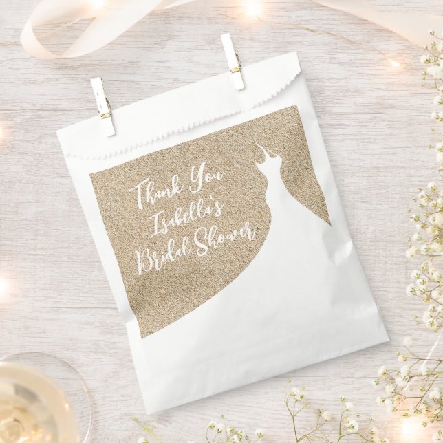 Elegantes Beach Brautparty Gefallen Beutel weiß Geschenktütchen (Ausgeschnitten)