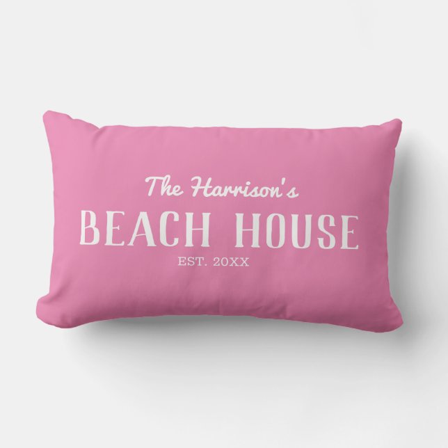 Elegantes Beach House Lumbar Pillow Lendenkissen (Vorderseite)