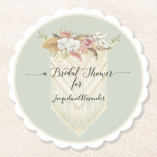 Elegantes Beach Mint Flora Brautparty Untersetzer