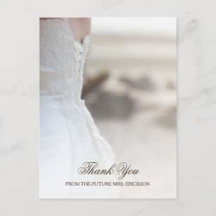 Elegantes Beach Wedding Gown Brautparty Vielen Dan Postkarte