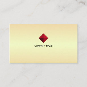 Elegantes bearbeitbares Diamant-Logo auf goldenem  Visitenkarte