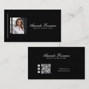 Elegantes Beauty & Skin Care Layout Foto Visitenkarte