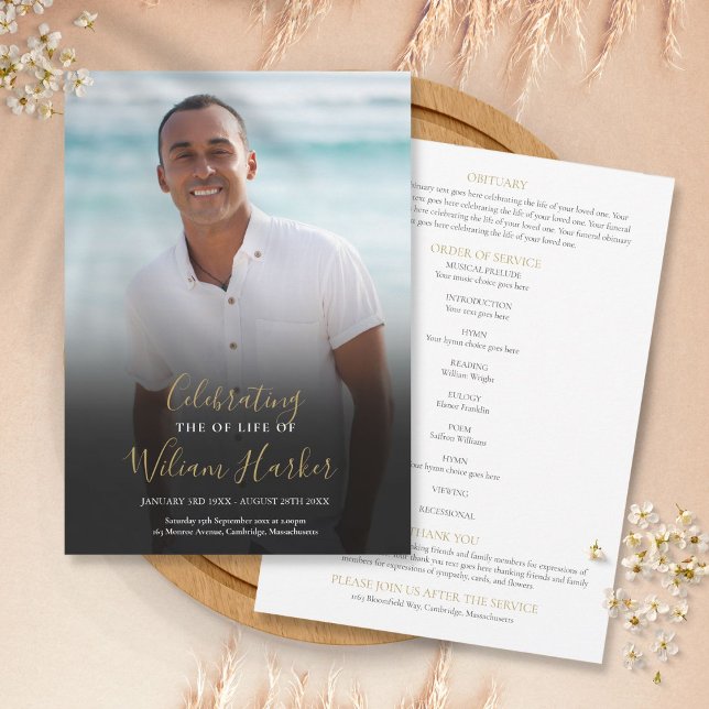 Elegantes Beerdigungs-Foto-Programm (Von Creator hochgeladen)