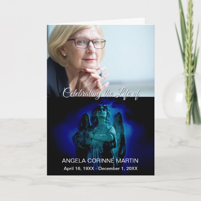 Elegantes Beerdigungsprogramm Programm (Vorderseite)