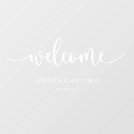 Elegantes Begrüßungszeichen - Fensteraufkleber