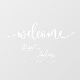 Elegantes Begrüßungszeichen - Fensteraufkleber