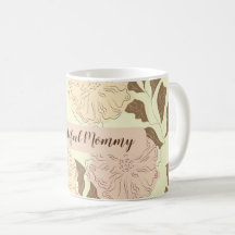 Elegantes Beige Blumenmuster Schöne Mommy
