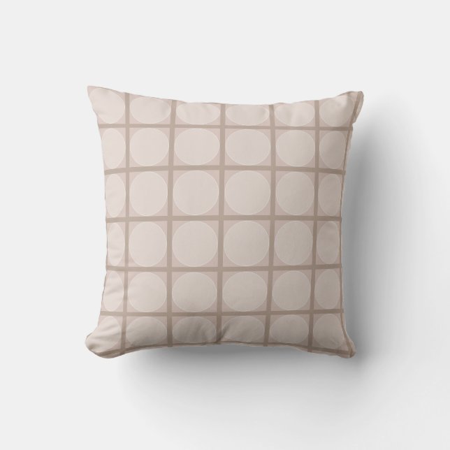 Elegantes Beige Brown Trendy Chic Template Moderne Kissen (Vorderseite)