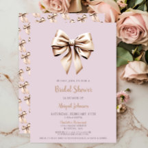 Elegantes Beige Coquette Bow Brautparty