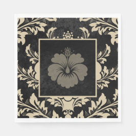 Elegantes, beige Damast Weihnachtsgebäck Serviette