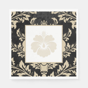 Elegantes, beige Damast Weihnachtsgebäck Serviette