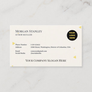 Elegantes Beige Gold Geprägtes Minimalistisches Visitenkarte
