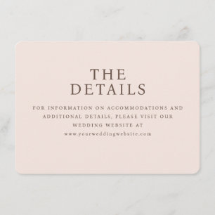 Elegantes Beige Minimalistische Details Begleitkarte