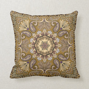 Elegantes beige Paisley-Muster Kissen