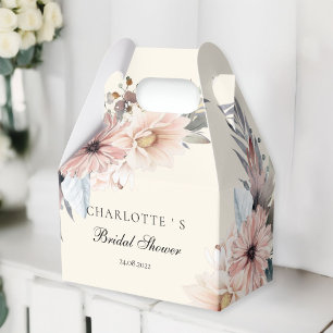 Elegantes, Beige & Pastel Boho Brautparty Geschenkschachtel