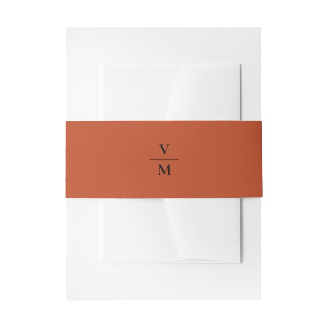 Elegantes Beispiel Orange Minimalistisch Einladungsbanderole (Vorderseite Beispiel)