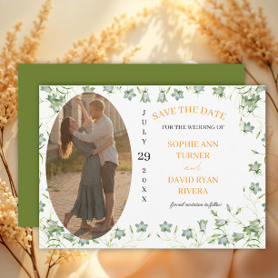 Elegantes Bellflower Wedding Foto Save The Date