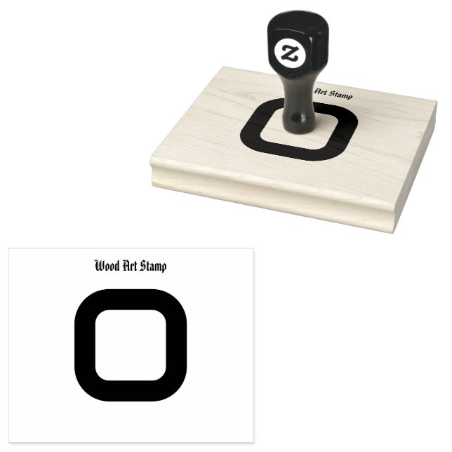 Elegantes, benutzerdefinierbares Textjet aus Holz  Gummistempel (Stempel)