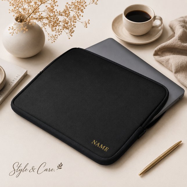 Elegantes benutzerdefiniertes Design Name Laptopschutzhülle (Sleek Custom Design Name Laptop Sleeve)