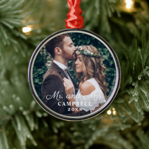 Elegantes Benutzerdefiniertes Foto-Monogramm für M Ornament Aus Metall