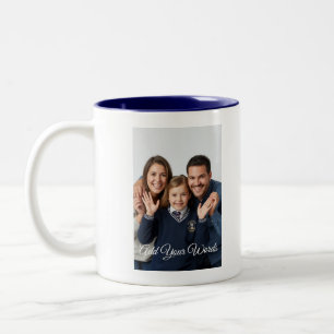 Elegantes benutzerdefiniertes Foto- und Text-perso Zweifarbige Tasse